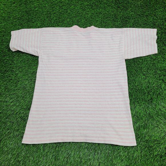 Vintage 90s Tahoe Shirt Large 21x27 Pink White - Picture 2 of 12